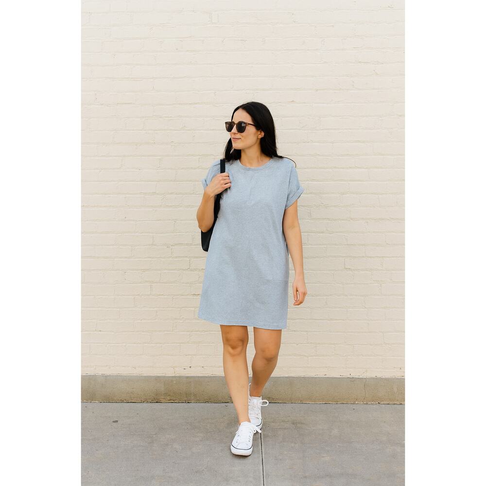 J. Jill Shirt Dress Gray Women's L Casual Easy to Wear Loungewear Travel